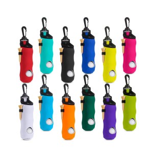 Neoprene Golf Ball Pouch Bag with Clip