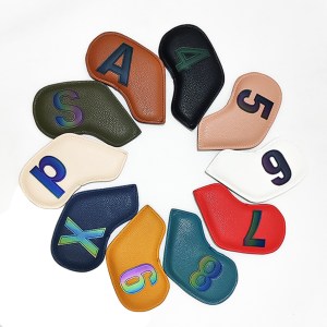 Waterproof PU Golf Iron Head Cover Set